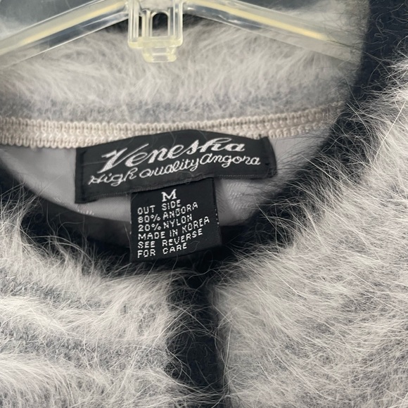 VTG Venesha Grey & Black Angora Jacket - Picture 4 of 13